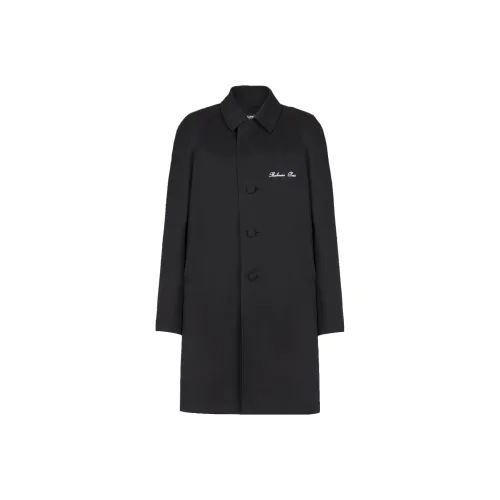 BALMAIN Тренчкот Мужской Черный