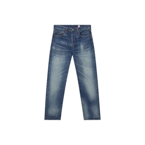 Levis Выстиранные синие мужские джинсы