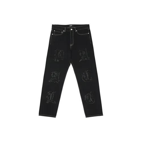 Дворцовый Черный Унисекс Джинсы