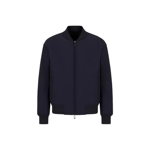 EMPORIO ARMANI Хлопковый пуховик Мужской Navy Blue