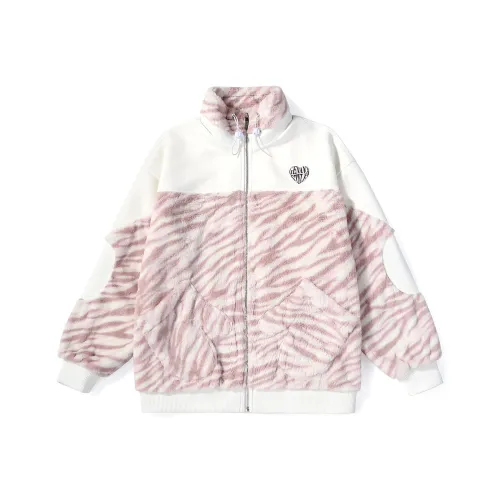 GENANX Куртки и Пальто Унисекс Белый Розовый