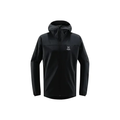 HAGLÖFS Softshell Hooded Jackets Coats Men's Black