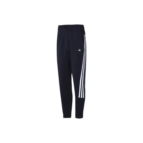 Adidas Темно-синие мужские вязаные тренировочные штаны