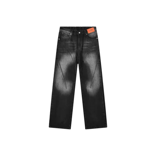 GEOFFREY B. SMALL Джинсы Унисекс Выстиранный Черный