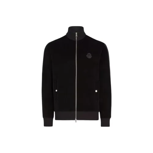 Moncler Вельвет Куртка С молнией Толстовка Куртки Пальто Мужской Черный