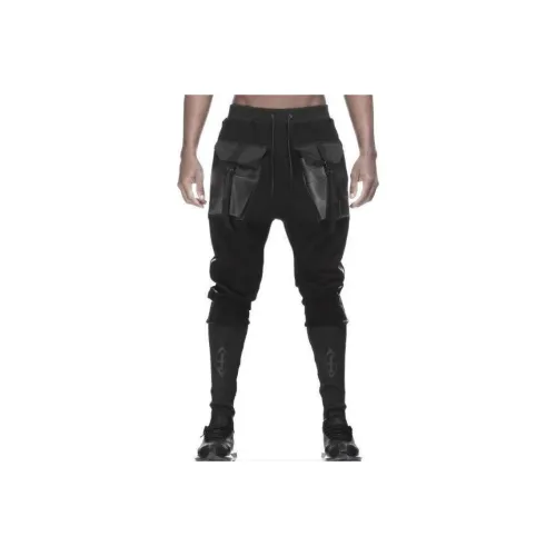 NORVINCY Меха 3D-эффект Магнитная застежка Карман Вязаные Тренировочные брюки Мужские