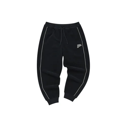 FILA FUSION Вязаные тренировочные брюки мужские темно-черный