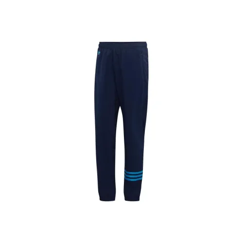 Adidas Originals Sky Blue Men's Knitted Training Pants Adidas Originals Небесно-голубые мужские вязаные тренировочные штаны