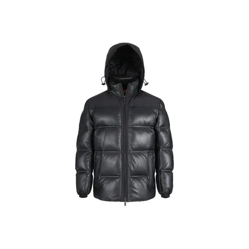 Hugo Boss SS24 Кожаная Куртка Мужская Черная