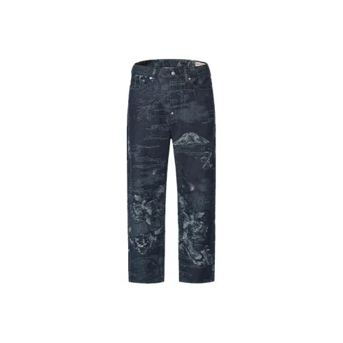 EVISU Джинсовый Синий Мужские Джинсы