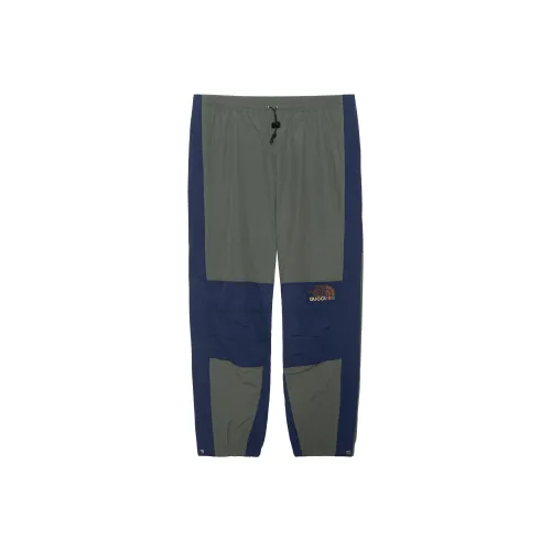 GUCCI x THE NORTH FACE Вязаные тренировочные брюки для мужчин темно-синие