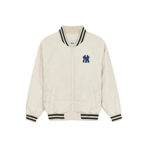 Mlb Base Logo New York Yankees VARSITY RIB LIGHT SHORT Down Jacket JKT Down Jacket Unisex Темный крем