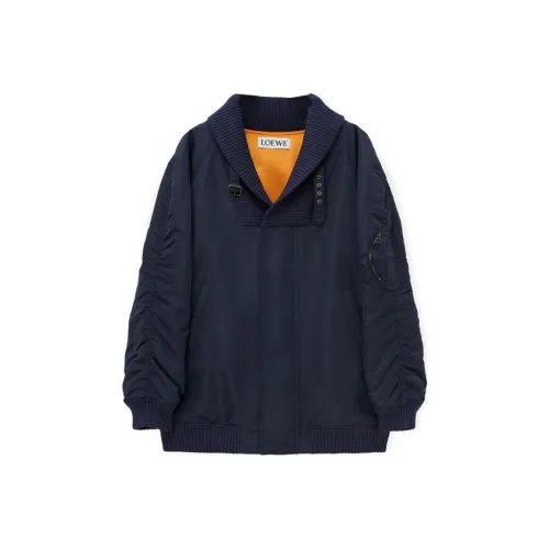 LOEWE FW24 Куртки и Пальто Мужской Полуночный Синий