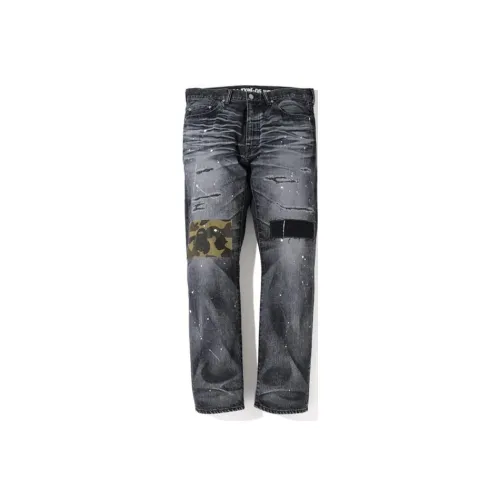 A BATHING APE Мужские черные джинсы
