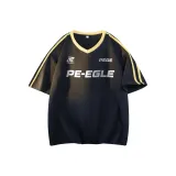 Темно-синий цвет, V-образный вырез