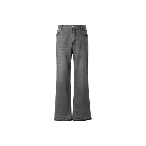 KREATE DENIM серия с процессом стирки Мытый серый Унисекс Джинсы