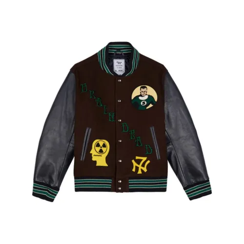 Brain Dead X NEXUS VII X GIMME 5 VARSITY Куртка Куртки Пальто Унисекс Коричневый
