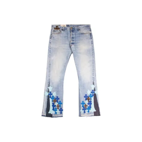 Chrome Hearts Джинсовые синие унисекс джинсы