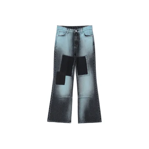 CONP Аква-синий Унисекс Джинсы