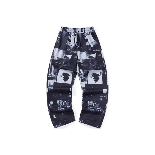 BT Повседневные брюки Унисекс Серый Синий