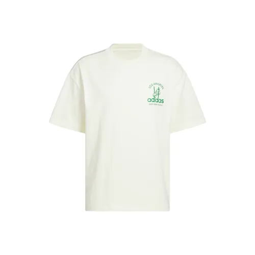 Adidas Sport JABBAR Originals Дизайн Studio Graphic T-Shirt Унисекс Айвори Зеленый