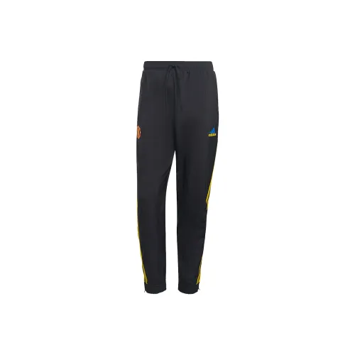 Adidas MUFC Черные Мужские Вязаные Тренировочные Штаны