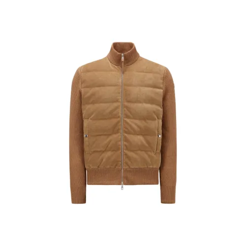 Moncler Пуховик Мужской Песочно-бежевый Желтый