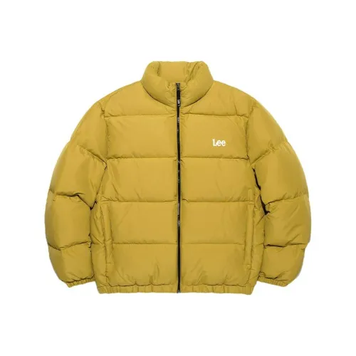Lee Хлопковый пуховик унисекс горчичного цвета