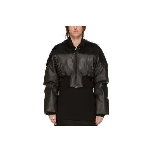 RICK OWENS Черные Мужские Кожаные Куртки
