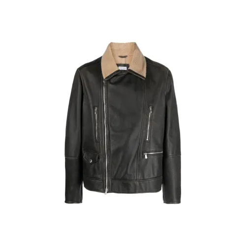 BRUNELLO CUCINELLI SS23 Кожаная куртка мужская черная