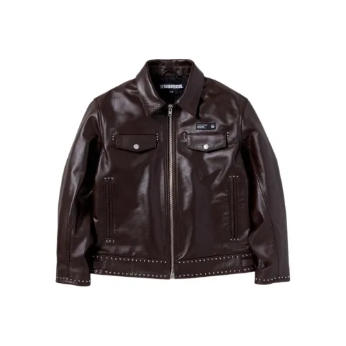 NEIGHBORHOOD x GEORGE COX SS24 Кожаная куртка мужская