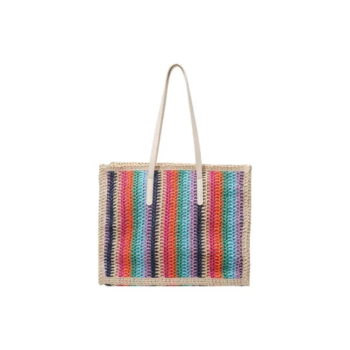 Wenpercy Вязаные ткани Сумка-тоут на плечо Женская Многоцветная