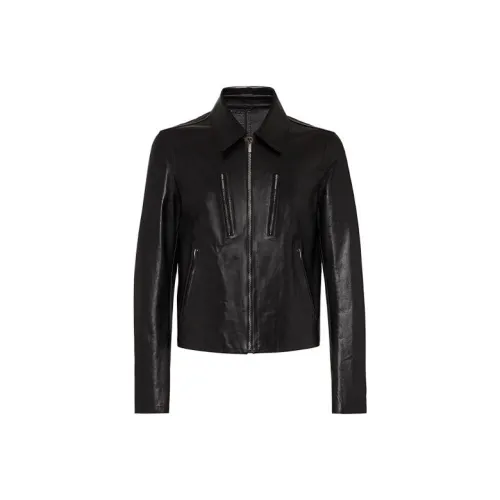 Ferragamo Черные Мужские Кожаные Куртки