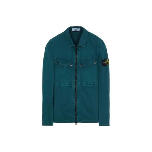 STONE ISLAND Куртки и Пальто Мужской Нефтяной Зеленый