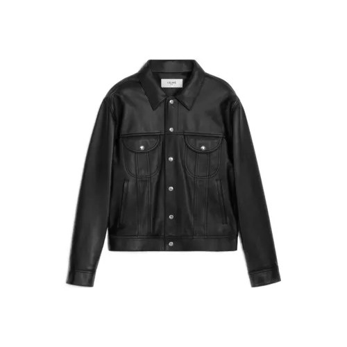 CELINE DYSFUNCTIONAL BAUHAUS Мужские коллекции Кожа Куртка Мужская