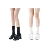 [2 упаковки] Черные носки Crew *1 - Молочно-белые носки Crew *1