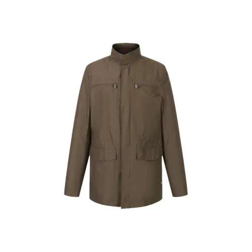 CORNELIANI FW24 Куртки и Пальто Мужской Коричневый