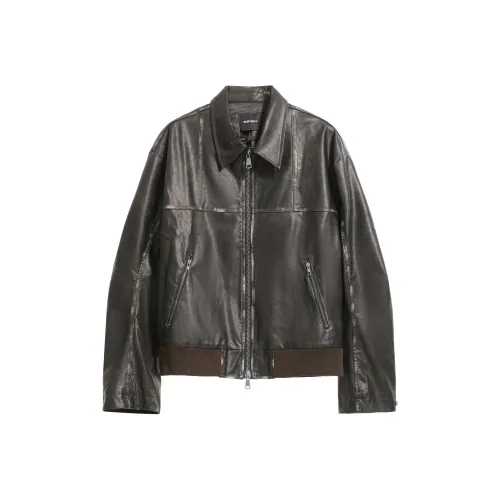 Silente Кожа Куртка Унисекс Темно-Коричневый