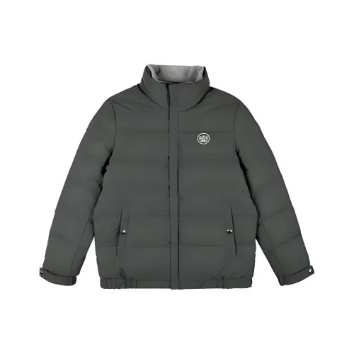 Raidy Boer Пуховик Мужской Серый Зеленый