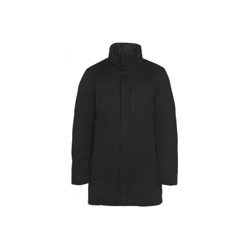 PRADA Длинный кашемировый хлопковый пуховик Куртки и пальто Мужской Черный