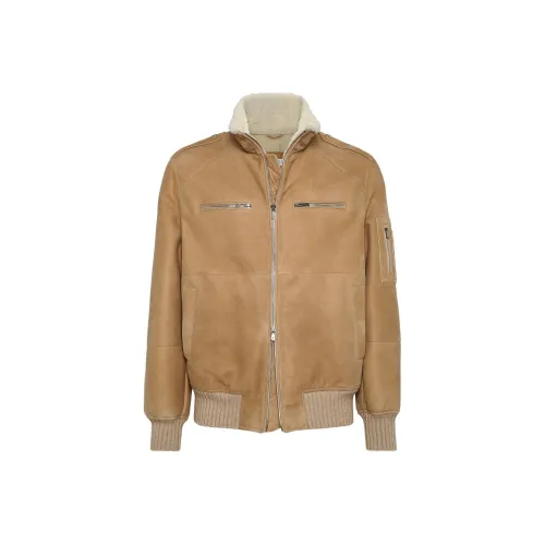 BRUNELLO CUCINELLI Желтые Мужские Куртки