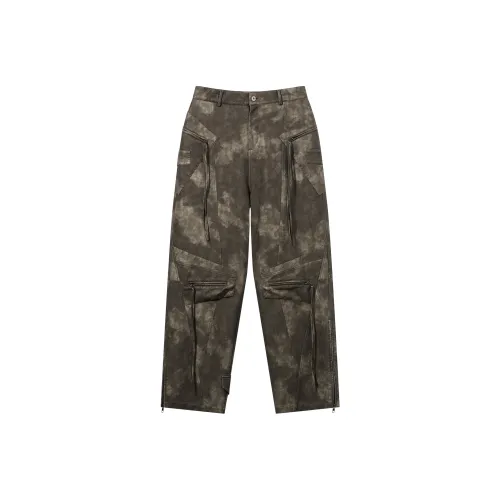 BLIND402 Выстиранный Коричневый Мужские Карго Брюки