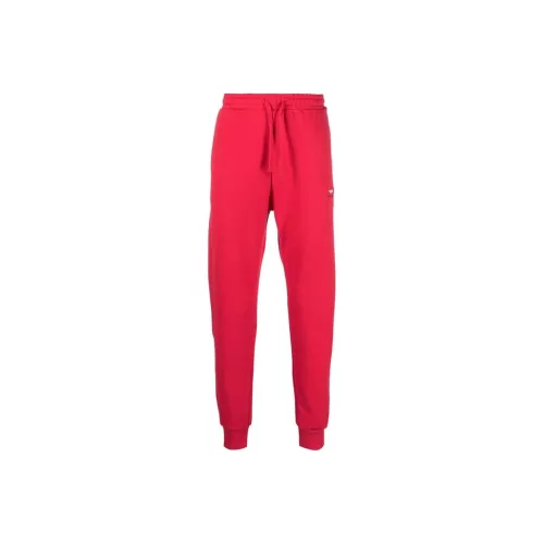 DIESEL Red Men's Knitted Training Pants DIESEL Красные Мужские Вязаные Спортивные Штаны