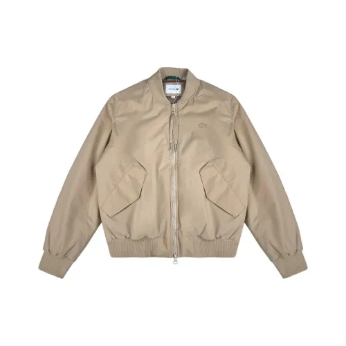 LACOSTE Хлопковый пуховик мужской хаки