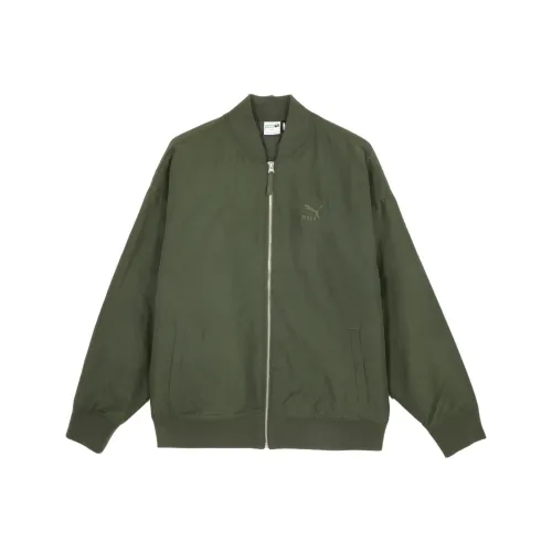 PUMA BZ CC Ткани вязаные Стеганый хлопковый пуховик Унисекс Армейский зеленый