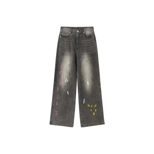 NO ONE ELSE Джинсы Унисекс Черный Серый