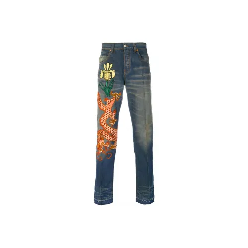 GUCCI Blue Men's Jeans GUCCI Синий Мужские Джинсы