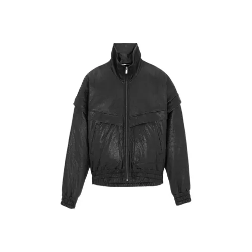 SAINT LAURENT FW23 Кожа Куртка Мужская Черная