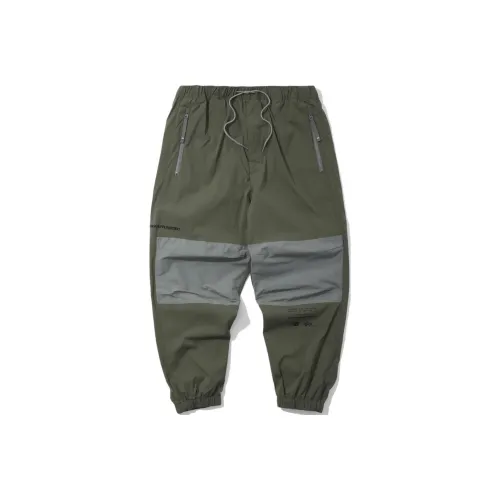Alpha Industries x New Balance Штаны с манжетами Умеренный Повседневные брюки Мужской Армейский зеленый