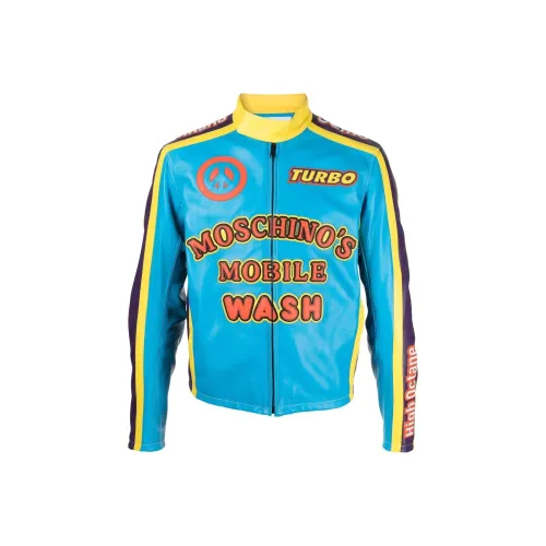 MOSCHINO Blue Мужские Кожаные Куртки